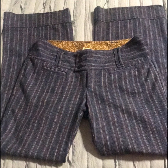 Free People Pants - Vintage Free People Blue Twill Flare leg Pants